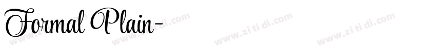 Formal Plain字体转换